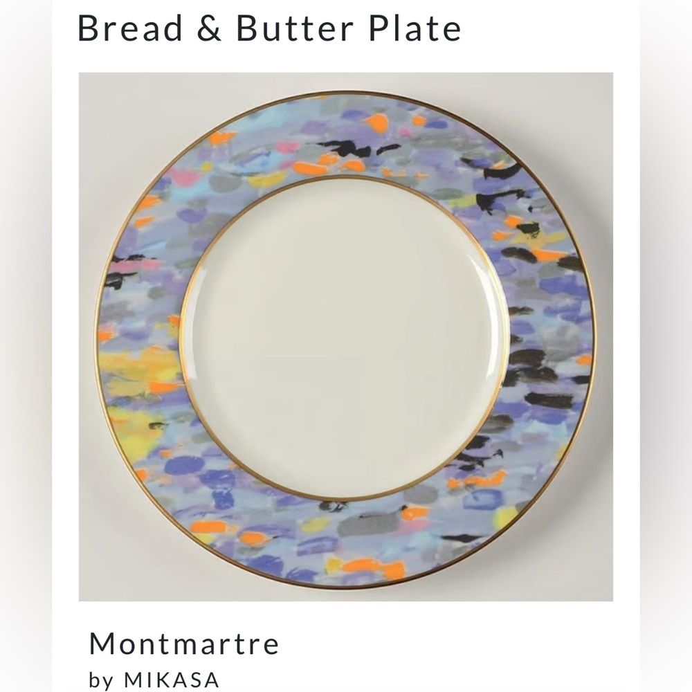 Mikasa Montmartre cups and saucers, bread and butter plates, and salad plates - Picture 5 of 17